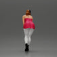 Diorama model building product photo 4: Diorama miniature: bent woman with cap, short top, tight pants & boots (Ref No. A113)