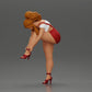 Diorama model building product photo 4: Diorama figure: miniature figure - woman putting on red high heel, standing pose for diorama (Ref No. A112)