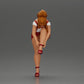 Diorama model building product photo 5: Diorama figure: miniature figure - woman putting on red high heel, standing pose for diorama (Ref No. A112)