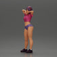 Diorama model building product photo 5: Diorama miniature: Female figure in bikini, short shirt & headband, posing (Ref No. A97)