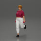 Diorama model building product photo 5: diorama figure: strong woman in fitness outfit, one-legged exercise with dumbbells (Ref No. A105)