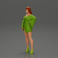 Diorama model building product photo 5: Diorama miniature: Posing woman in kimono dress with platform shoes (Ref No. A86)