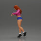 Diorama model building product photo 5: Female diorama figure in mini skirt and shorts, standing at the edge of the stairs (Ref No. A73)