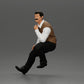 Diorama model building product photo 5: Diorama sitting figure: Turkish man with tie and vest, half kneeling (Ref No. A72)