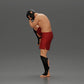 Diorama model building product photo 5: Diorama figure: martial arts miniature, kicking pose with headgear, gloves & shin guards (Ref No. A122)