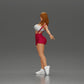 Diorama model building product photo 5: Diorama figure: dynamic woman in red sports outfit, standing pose, sneakers (Ref No. A124)