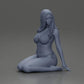 Diorama model building product photo 6: Kneeling miniature figure woman in bikini, sitting on flat base - beach diorama (Ref No. A83)