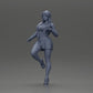 Diorama model building product photo 6: Miniature: Confident woman in short jacket and mini skirt, dynamic pose (Ref No. A139)