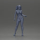 Diorama model building product photo 6: Diorama figure: Female miniature figure standing in a short dress with braids and sandals (Ref No. A123)