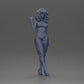 Diorama model building product photo 6: miniature figure: standing woman with curly hair in green outfit, posing (Ref No. A130)