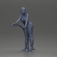 Diorama model building product photo 6: Diorama figure: mechanic with fuel nozzle in red overalls - standing diorama miniature (Ref No. A136)