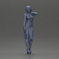 Diorama model building product photo 6: Female diorama figure in mini dress, short hair, hand on neck, necklace (Ref No. A99)
