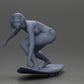 Diorama model building product photo 6: Diorama miniature: Surfer girl kneeling in bikini on surfboard, single (Ref No. A119)