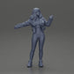 Diorama model building product photo 6: Diorama miniature: Woman in open jacket, crop top, and tight pants (Ref No. A114)
