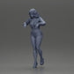 Diorama model building product photo 6: Female diorama figure in mini skirt and shorts, standing at the edge of the stairs (Ref No. A73)