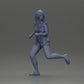 Diorama model building product photo 6: Diorama figure: Running young woman with open shirt & shorts, determined (Ref No. A102)