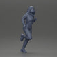 Diorama model building product photo 6: Diorama miniature figure: Running girl with long hair in jacket (Ref No. A96)