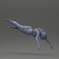 Diorama model building product photo 6: Diorama miniature: Woman in red bikini, elegant diving/jumping pose (Ref No. A137)