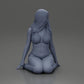 Diorama model building product photo 7: Kneeling miniature figure woman in bikini, sitting on flat base - beach diorama (Ref No. A83)
