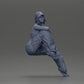 Diorama model building product photo 7: miniature figure: lowrider woman sitting with cap, arm on knee, tank top & sneakers (Ref No. A138)
