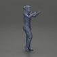 Diorama model building product photo 7: Standing, smiling girl in overalls, both thumbs up - diorama figure (Ref No. A82)
