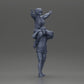 Diorama model building product photo 7: miniature figure: man in shorts carrying girlfriend on shoulders, posing couple (Ref No. A76)