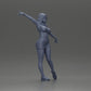 Diorama model building product photo 7: Diorama figure: dynamic woman in red sports outfit, standing pose, sneakers (Ref No. A124)