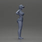 Diorama model building product photo 7: Diorama figure: Standing miniature figure in summer look with cap, shorts, barefoot on the beach (Ref No. A108)