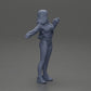 Diorama model building product photo 7: Diorama miniature: Woman in open jacket, crop top, and tight pants (Ref No. A114)