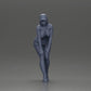Diorama model building product photo 7: Diorama miniature: bent woman with cap, short top, tight pants & boots (Ref No. A113)
