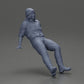 Diorama model building product photo 7: Sitting miniature figure, man in historical clothing with cap and suspenders (Ref No. A84)