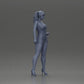 Diorama model building product photo 7: Diorama figure: Female miniature figure standing in a short dress with braids and sandals (Ref No. A123)