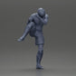 Diorama model building product photo 7: Diorama figure: martial arts miniature, kicking pose with headgear, gloves & shin guards (Ref No. A122)