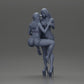 Diorama model building product photo 7: miniature diorama: 2 figures - cap, top & shorts; short dress with platforms (Ref No. A135)