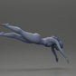 Diorama model building product photo 7: Diorama miniature: Woman in red bikini, elegant diving/jumping pose (Ref No. A137)