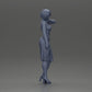 Diorama model building product photo 7: Female diorama figure in mini dress, short hair, hand on neck, necklace (Ref No. A99)