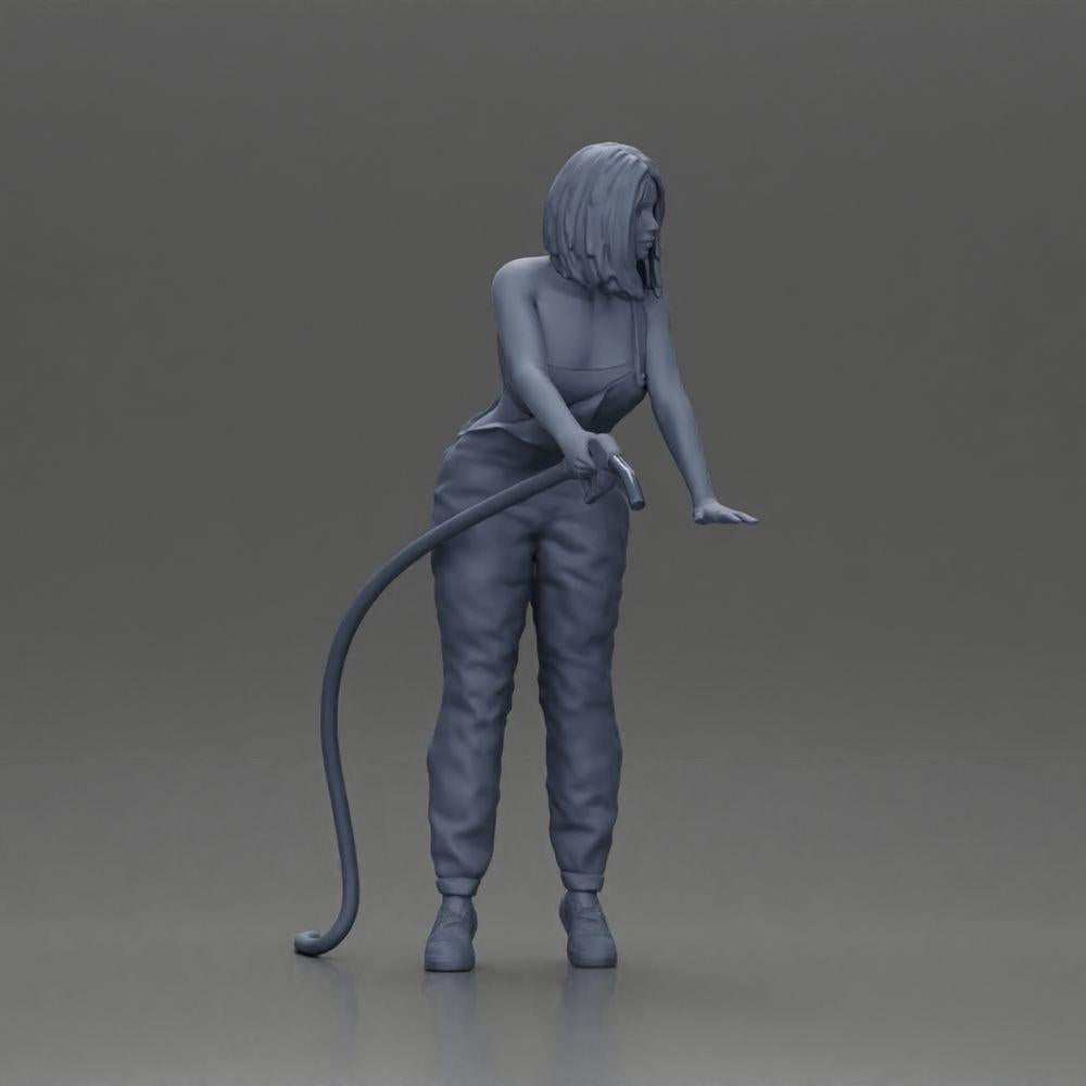 Diorama model building product photo 7: Diorama figure: Mechanic with fuel nozzle in red overalls - standing diorama miniature (Ref No. A136)