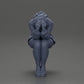 Diorama model building product photo 7: miniature figure: sad girl with puff sleeves, sitting, face in hands (Ref No. A88)