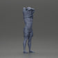 Diorama model building product photo 7: Standing miniature: muscular man in shorts pulling T-shirt over his head (Ref No. A90)