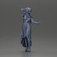 Diorama model building product photo 7: miniature figure: woman in a long wedding dress with high heels, posing elegantly (Ref No. A109)