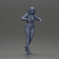 Diorama model building product photo 7: Female diorama figure in mini skirt and shorts, standing at the edge of the stairs (Ref No. A73)