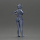 Diorama model building product photo 8: Diorama figure: Standing miniature figure in summer look with cap, shorts, barefoot on the beach (Ref No. A108)