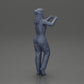 Diorama model building product photo 8: Standing, smiling girl in overalls, both thumbs up - diorama figure (Ref No. A82)