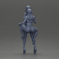 Diorama model building product photo 8: miniature diorama: 2 figures - cap, top & shorts; short dress with platforms (Ref No. A135)
