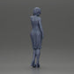 Diorama model building product photo 8: Female diorama figure in mini dress, short hair, hand on neck, necklace (Ref No. A99)