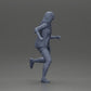 Diorama model building product photo 8: Diorama figure: Running young woman with open shirt & shorts, determined (Ref No. A102)