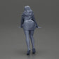 Diorama model building product photo 8: Diorama miniature: Woman in long shirt, dynamic forward pose on tiptoes (Ref No. A121)