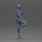 Diorama model building product photo 8: Miniature: Confident woman in short jacket and mini skirt, dynamic pose (Ref No. A139)