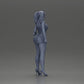 Diorama model building product photo 8: Diorama figure: Female miniature figure standing in a short dress with braids and sandals (Ref No. A123)