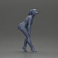 Diorama model building product photo 8: Diorama miniature: bent woman with cap, short top, tight pants & boots (Ref No. A113)